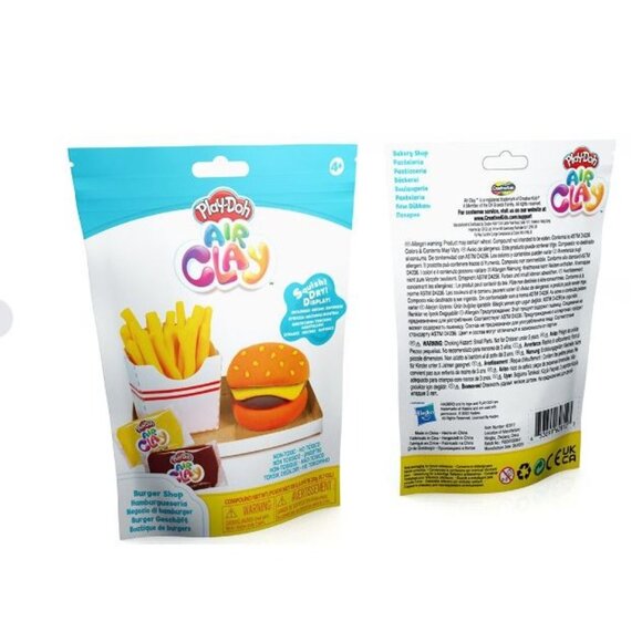 Play-Doh Air Clay Burger Shop Set For Creative Kids & Hamburger Fun - Picture 2 of 2